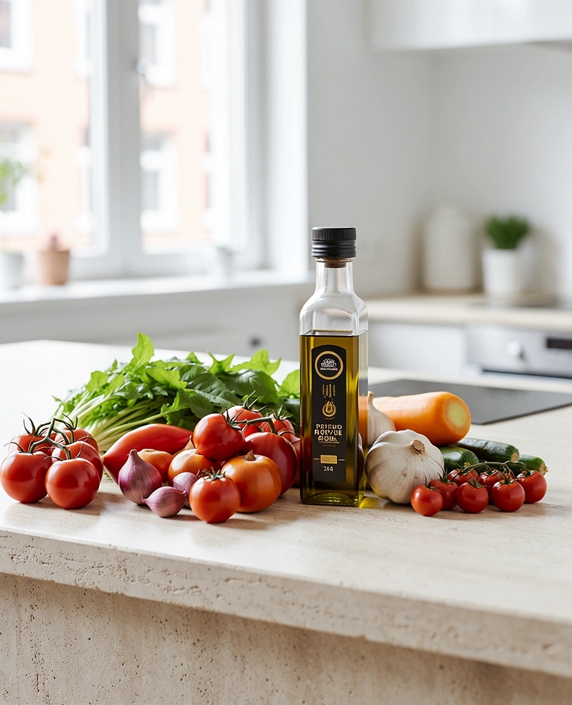 Frische gesunde Zutaten für die Ernährungsberatung